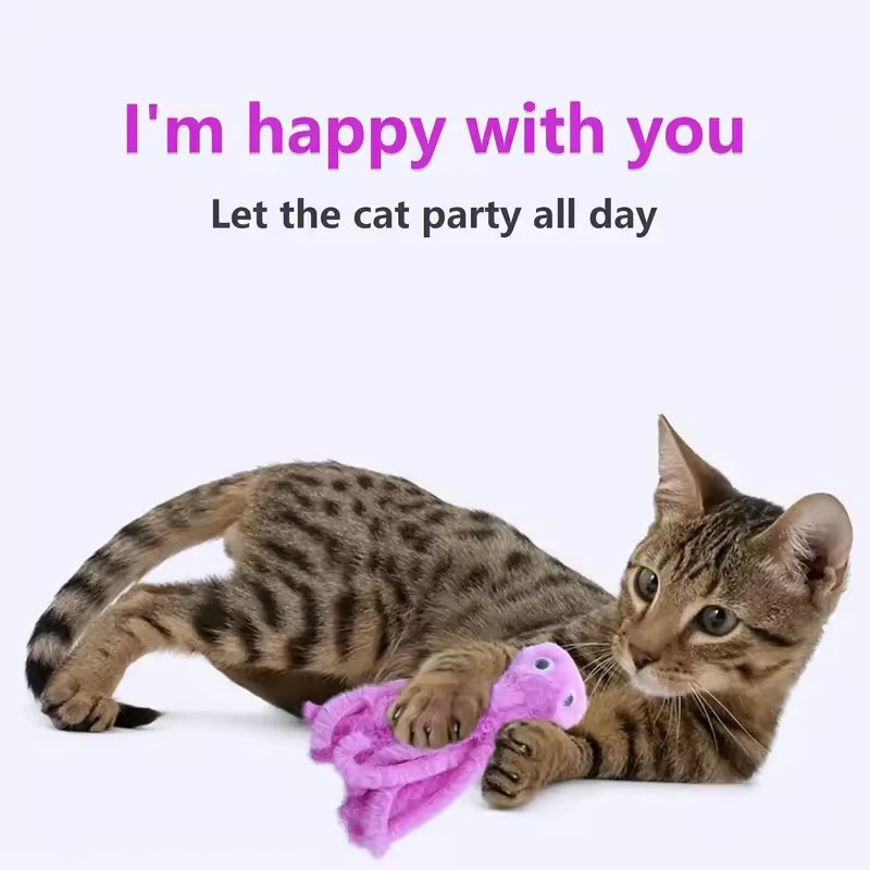 Pet Supplies Young - Mainan kucing gurita lucu untuk anak