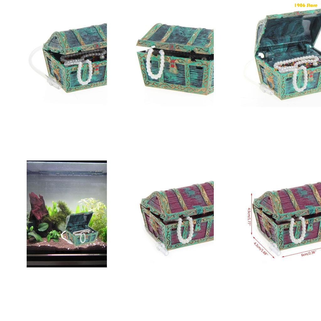 Pet X Supplies & Tack Howell - U1JB Dekorasi Peti Harta Karun Akuarium
