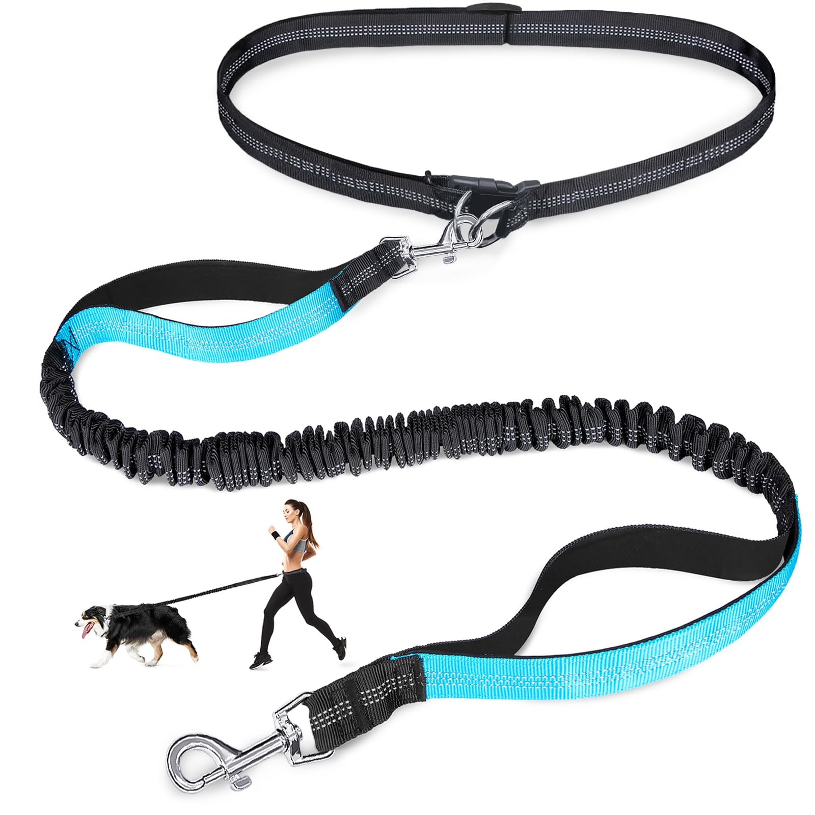Pet Supplies Wholesale - Tali anjing elastis ganda reflektif, tali