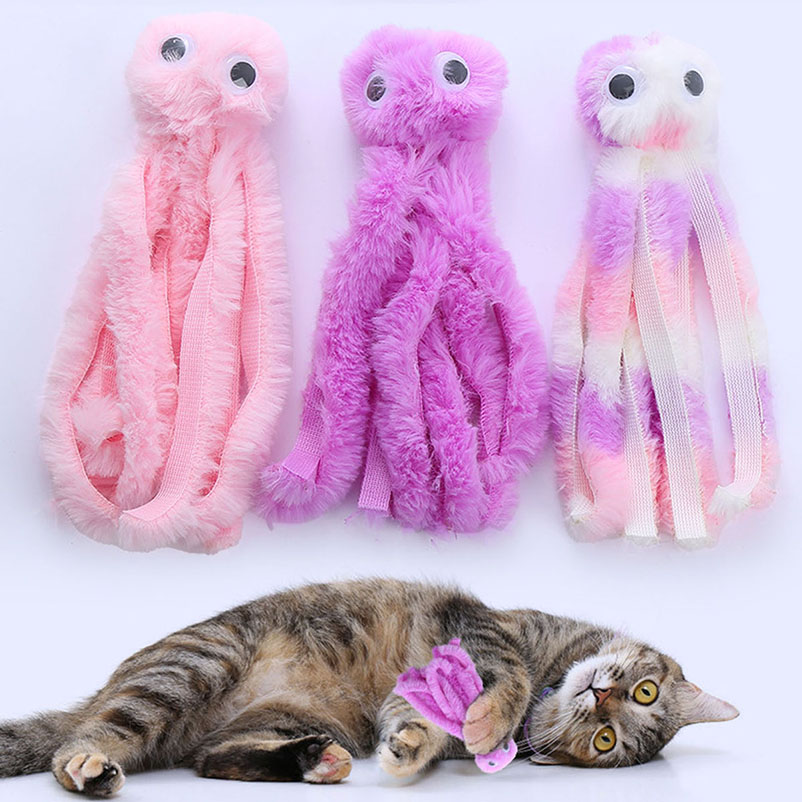 Pet Supplies Young - Mainan kucing gurita lucu untuk anak